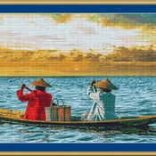 Two In A Boat Cross Stitch Pattern