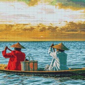 Two In A Boat Cross Stitch Pattern