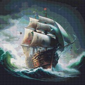 Under Full Sail Cross Stitch Pattern