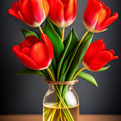 Vase Of Tulips Cross Stitch Pattern