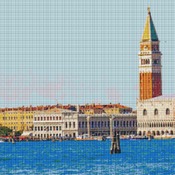 Venetian Skyline Cross Stitch Pattern