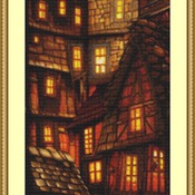 Windows Lit Up Cross Stitch Pattern