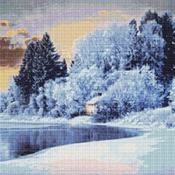 Winter Cabin Cross Stitch Pattern