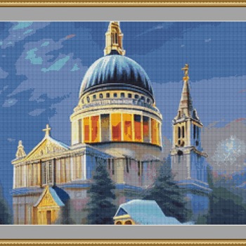 Winter Cathedral Cross Stitch Pattern