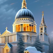 Winter Cathedral Cross Stitch Pattern