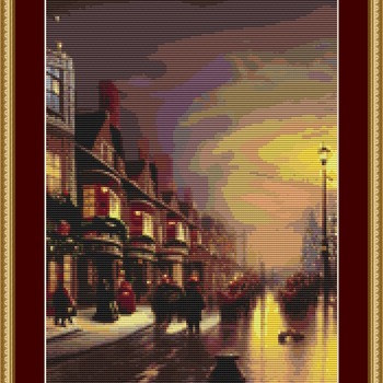 Winter Night Cross Stitch Pattern