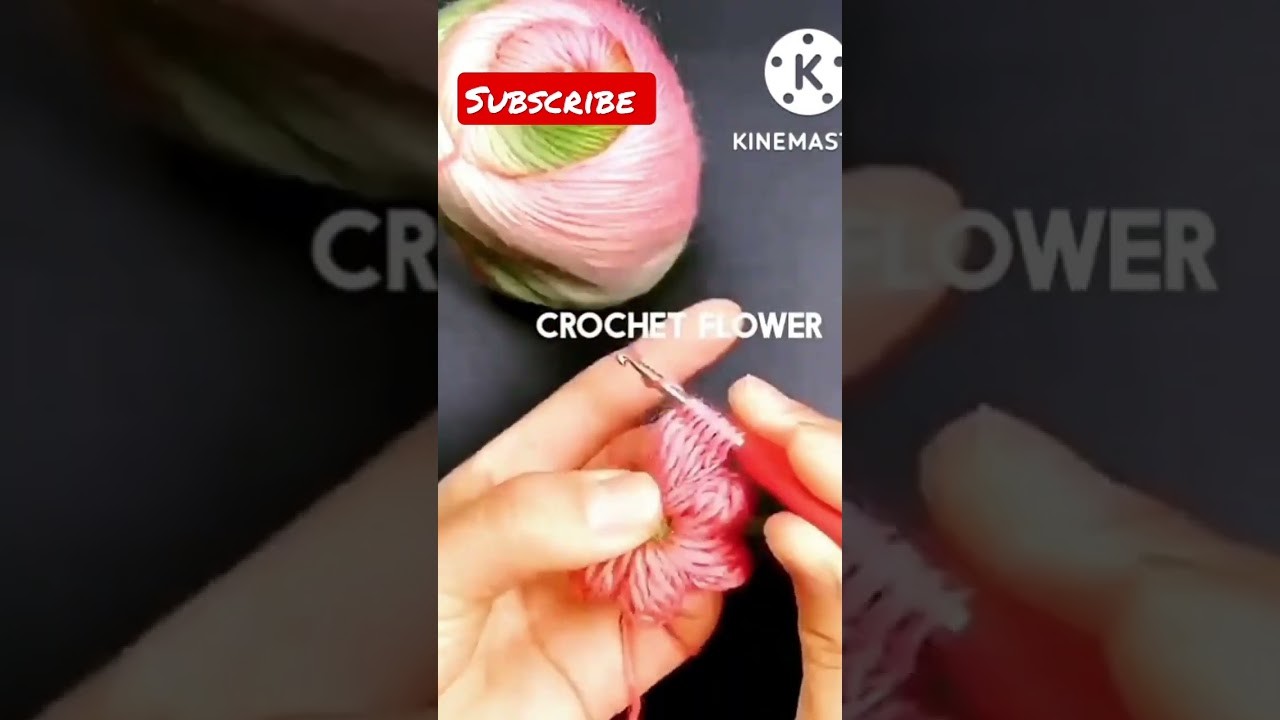 Crochet flower.hand made.trending.video