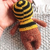 Crochet bear Bear little toy Bear bee costume Children's toy Fluffy bear Palm toy  First birthday Amigurumi Gift from Ukraine