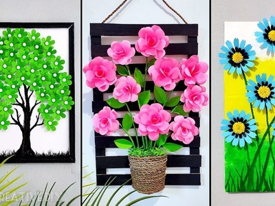 Paper craft for home decoration | Paper flower wall hanging | wall decor ideas | Diy room decor