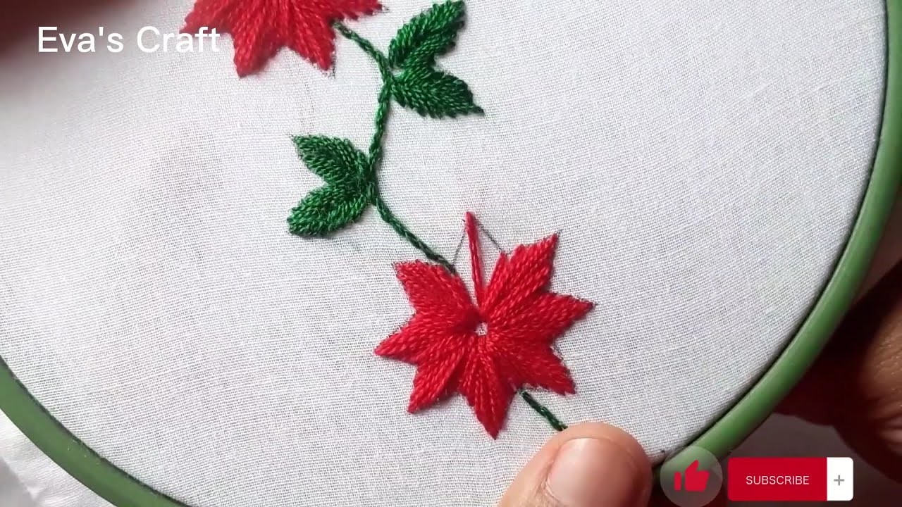 Easy Flower design hand embroidery tutorial