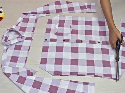 Awesome Diy Idea ???? You Don't Believe what I Did With The men's shirt ll Sori Fashion