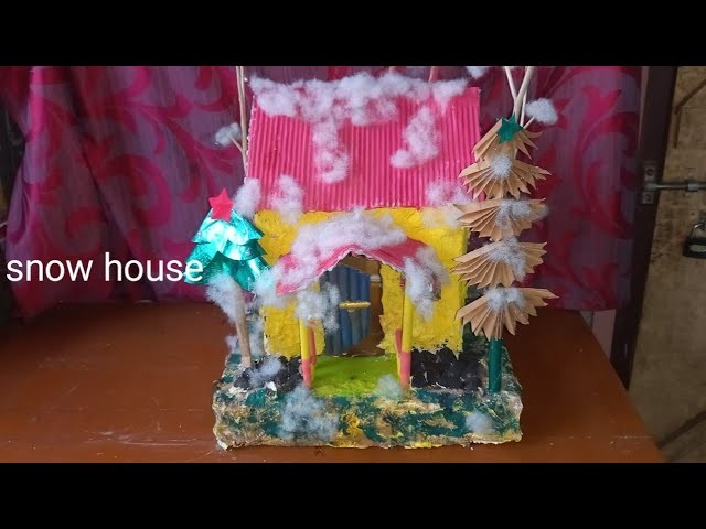 DIY Amazing Christmas house using cardboard ||DIY winter house||snow house