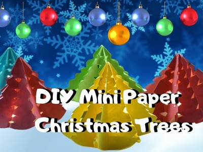 DIY Mini Paper Christmas Trees  #christmasdecorideas #christmasornament #ornaments