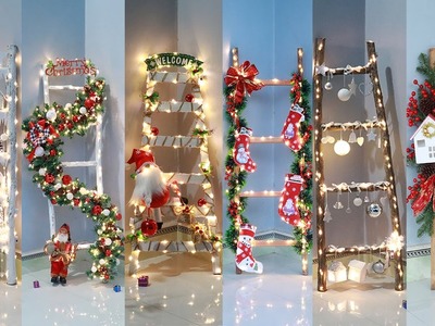 Do you want to DIY a Christmas ladder to decorate your home?