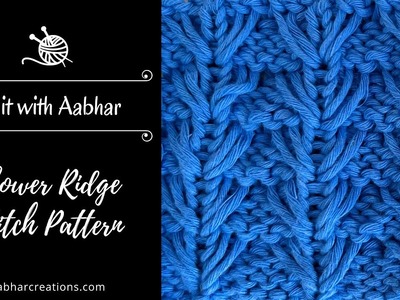 Flower Ridge Knitting Stitch - Heart Stitch Knitting Pattern