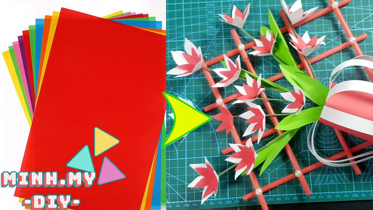 From straws and colored paper   the result is amazing | MINH MY -DIY-