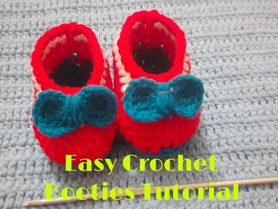 How to Easy Crochet baby Booties Tutorial for beginners| Newborn baby Booties. . 