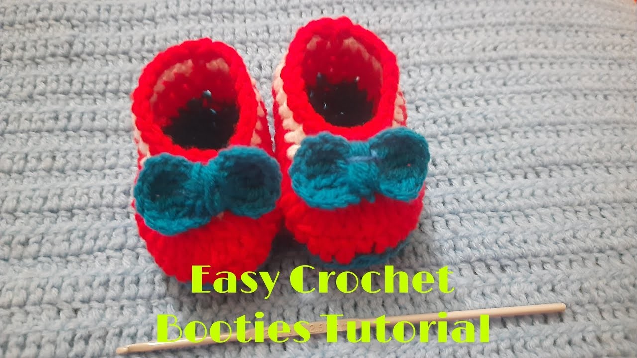 How to Easy Crochet baby Booties Tutorial for beginners| Newborn baby Booties. . 