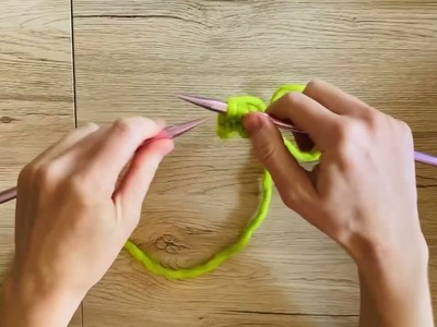 How to knit a curly cue I-cord on straight needles