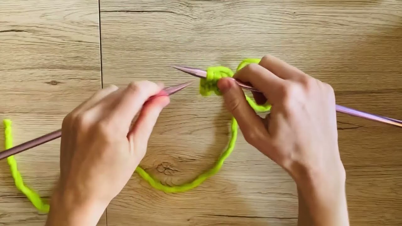 How to knit a curly cue I-cord on straight needles