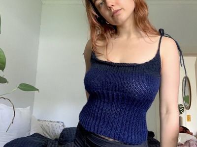 How to knit a flattering singlet. Customizable. no pattern. Come learn this with me