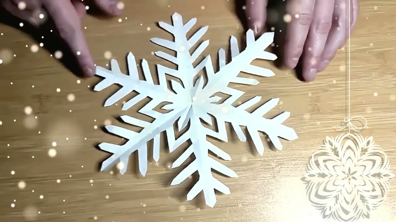 How to make paper snowflakes christmas diy❄️