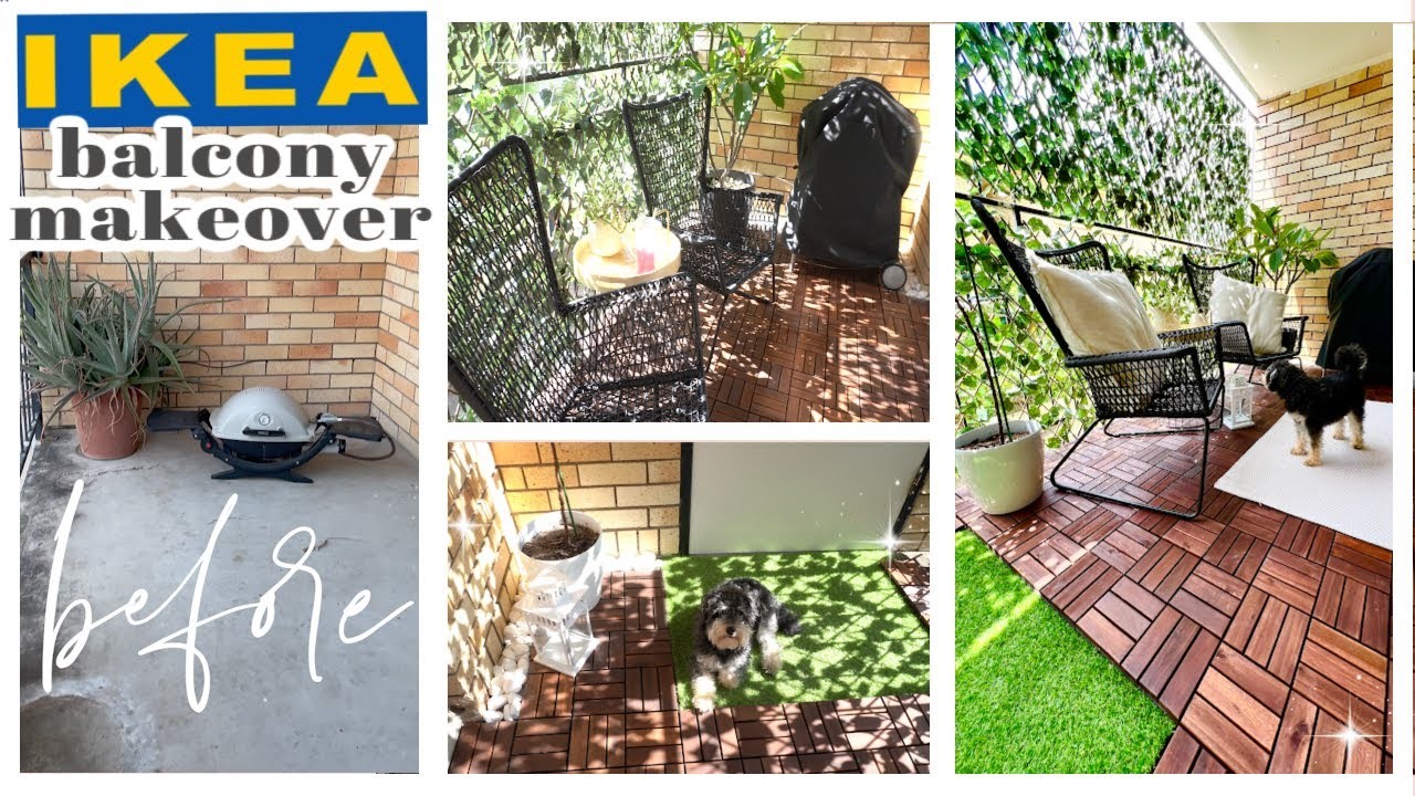 IKEA BALCONY TRANSFORMATION - RENTER-FRIENDLY AND AFFORDABLE PATIO MAKEOVER || THE SUNDAY STYLIST