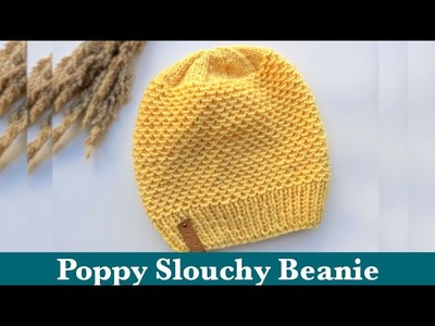 Poppy Slouchy Knit Beanie for Men & Women