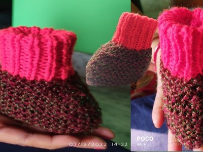 Very Easy Knitting Babay Booties||Shoes||Boots||Shocks||Slippers||Home Made Baby Shoes