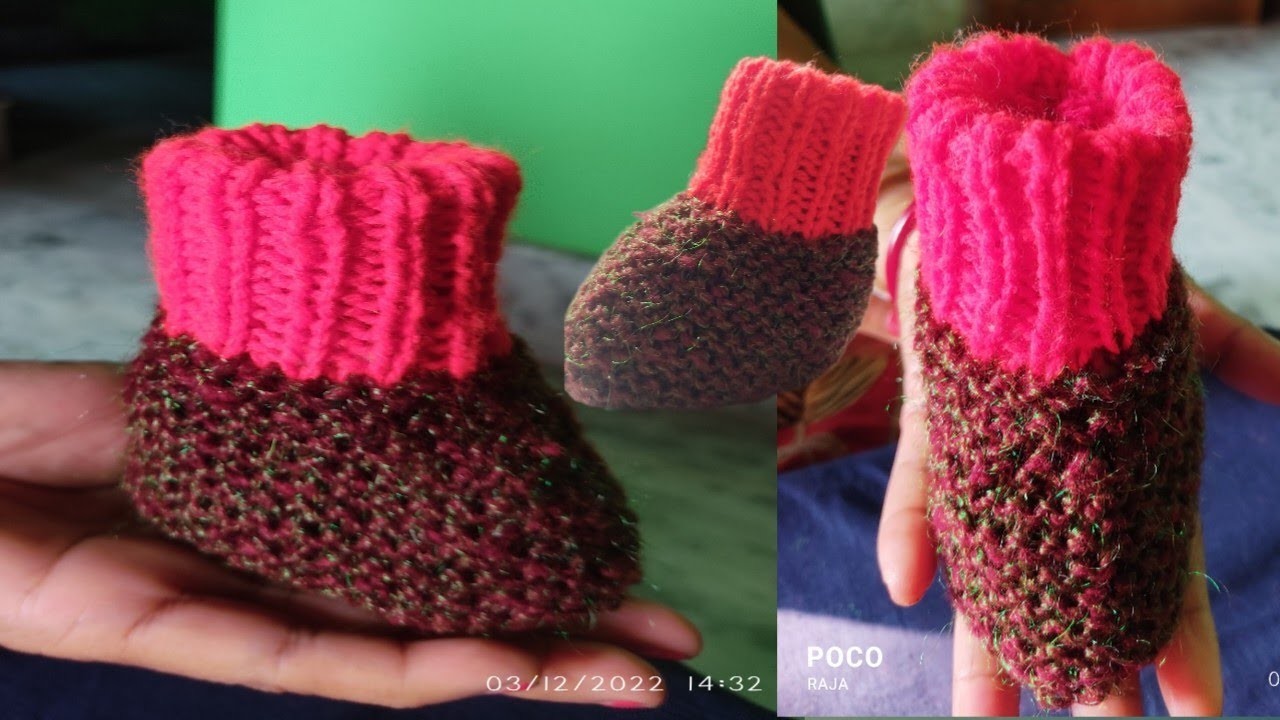 Very Easy Knitting Babay Booties||Shoes||Boots||Shocks||Slippers||Home Made Baby Shoes