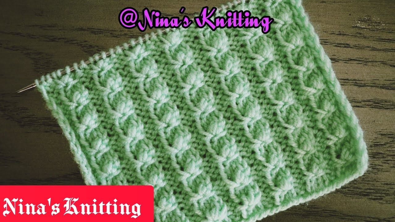 4 Rows Repeat Knitting Pattern For Sweaters & Baby Projects With English Subtitles