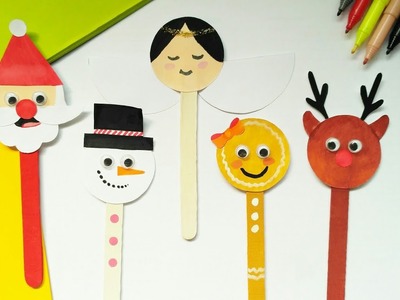 5 Christmas Craft ideas with Popsicle stick | DIY Christmas Craft ideas for kids