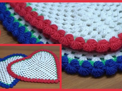 ✨Amazing ✨Heart????shaped knitting table cover#thalposh design #crochet pattern