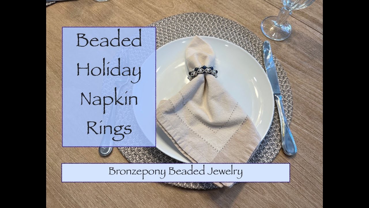 Beaded Holiday Napkin Rings