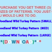 BIRDS Woodland Wild Turkey Cross Stitch Pattern***L@@K***Buyers Can Download Your Pattern As Soon As They Complete The Purchase