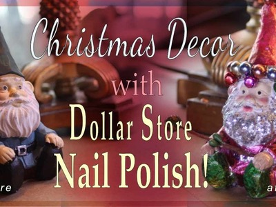 Christmas DIY Crafts, Dollar Store Nail Polish and Foil,  #ChristmasDecor, #ChristmasOrnaments