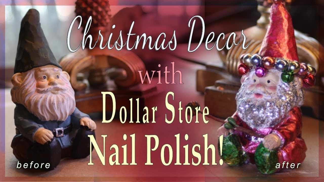 Christmas DIY Crafts, Dollar Store Nail Polish and Foil,  #ChristmasDecor, #ChristmasOrnaments