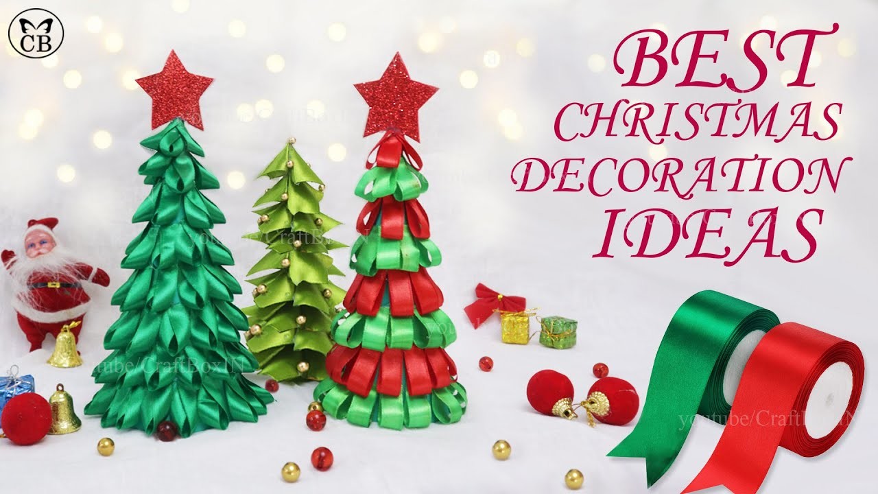 Christmas tree decorations ideas | DIY Satin Ribbon Crafts | Christmas Crafts