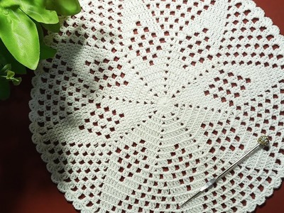 Crochet Design ( Thalposh. Table Cloth. Placemat. Doily ) in Hindi & Urdu - Woolen Craft #132