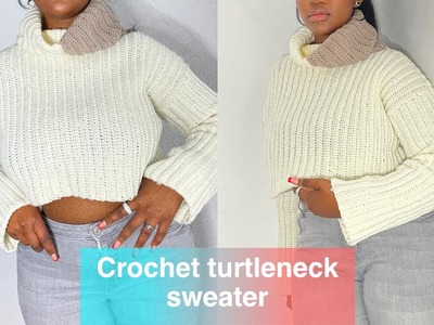 Crochet Turtleneck sweater tutorial ||Easy and beginner friendly ||Mihankushea