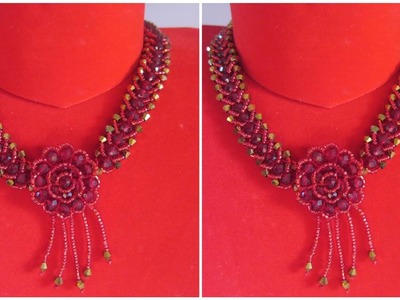 Crystal & bead chokar Beautiful Necklace #handmadenepalimala