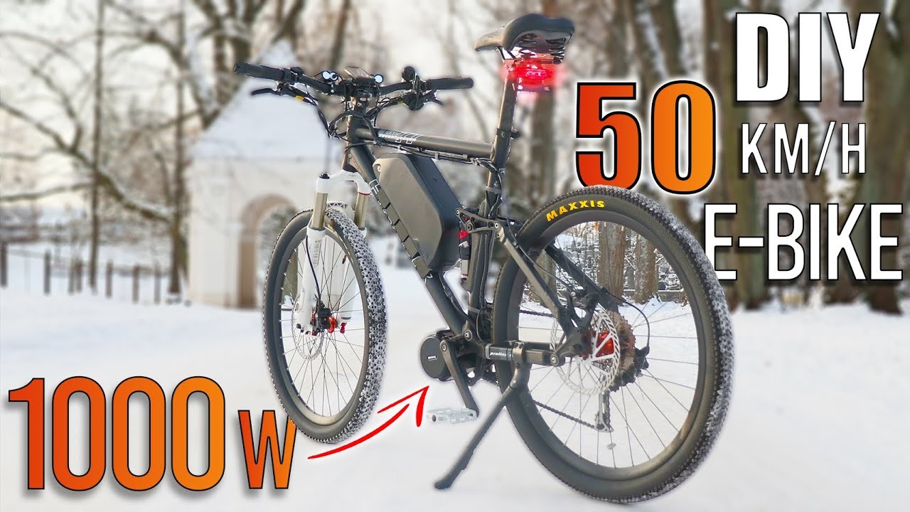 DIY 50km.h Electric Bike Using 1000W Mid Drive Kit