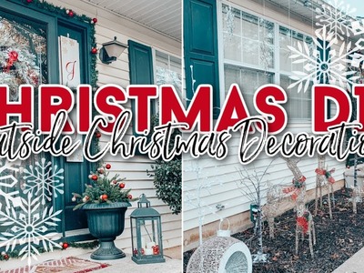 DIY Outside Christmas Lights & Decorations 2022 ❄️ Small Front Porch Decorating Ideas