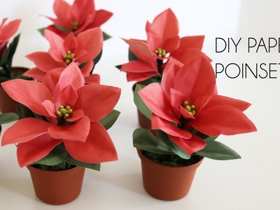 DIY Paper Poinsettia (paper flower crafts)