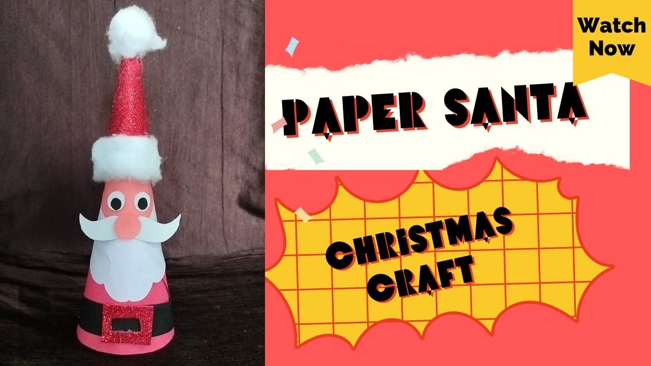 DIY Paper Santa Claus Making. How to Make Paper Santa.Christmas Craft.Christmas idea #viralvideo