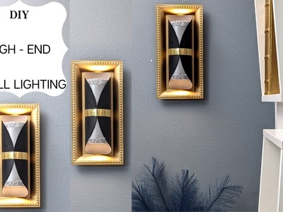 Dollar Tree DIY Glam Wall Sconce With Chopping Mats And Charger Plates