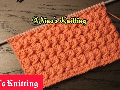 Easy 4 Rows Repeat Knitting Pattern With English Subtitles