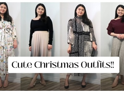 Easy Outfit Ideas To Wear For Christmas Party 2022 | Mitanshii | Mango, Aritzia, Banana Republic