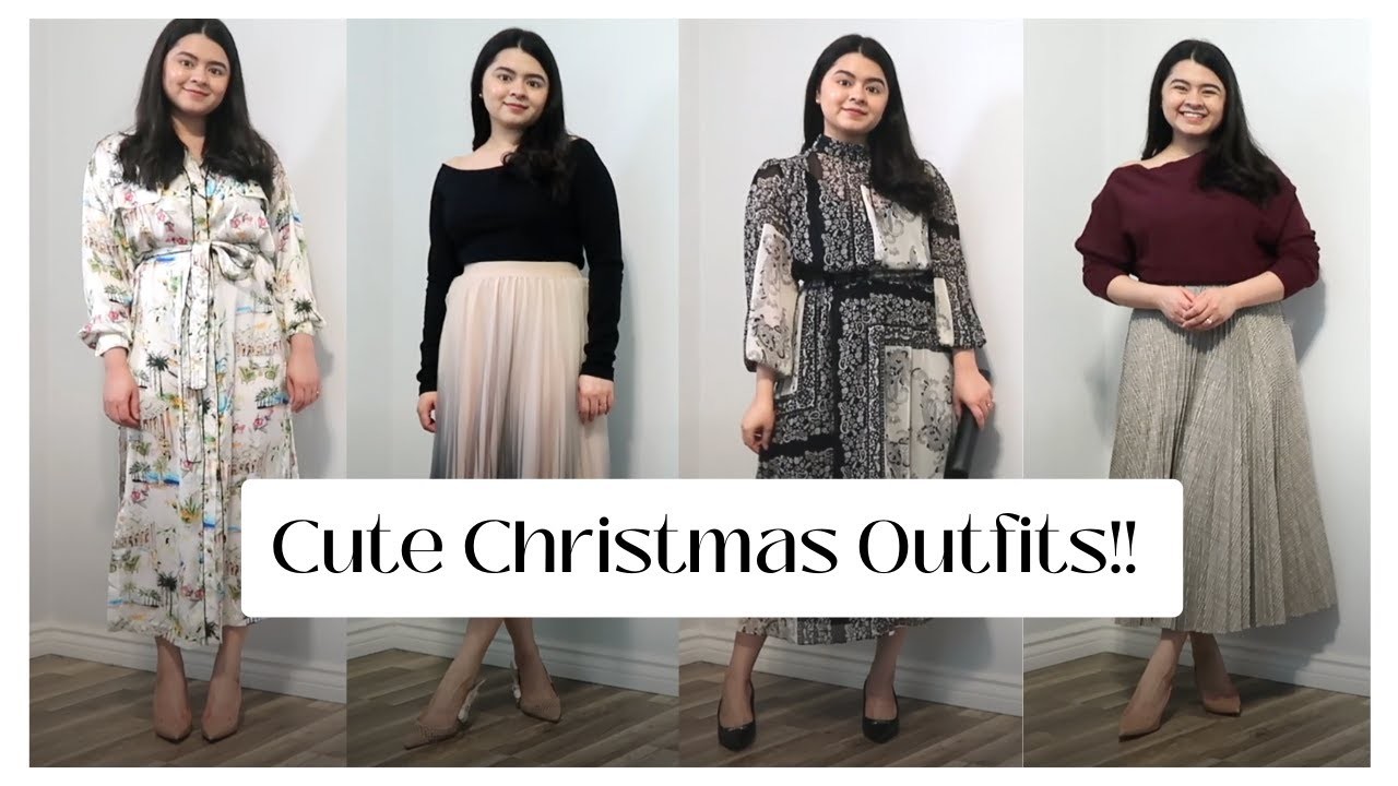 Easy Outfit Ideas To Wear For Christmas Party 2022 | Mitanshii | Mango, Aritzia, Banana Republic