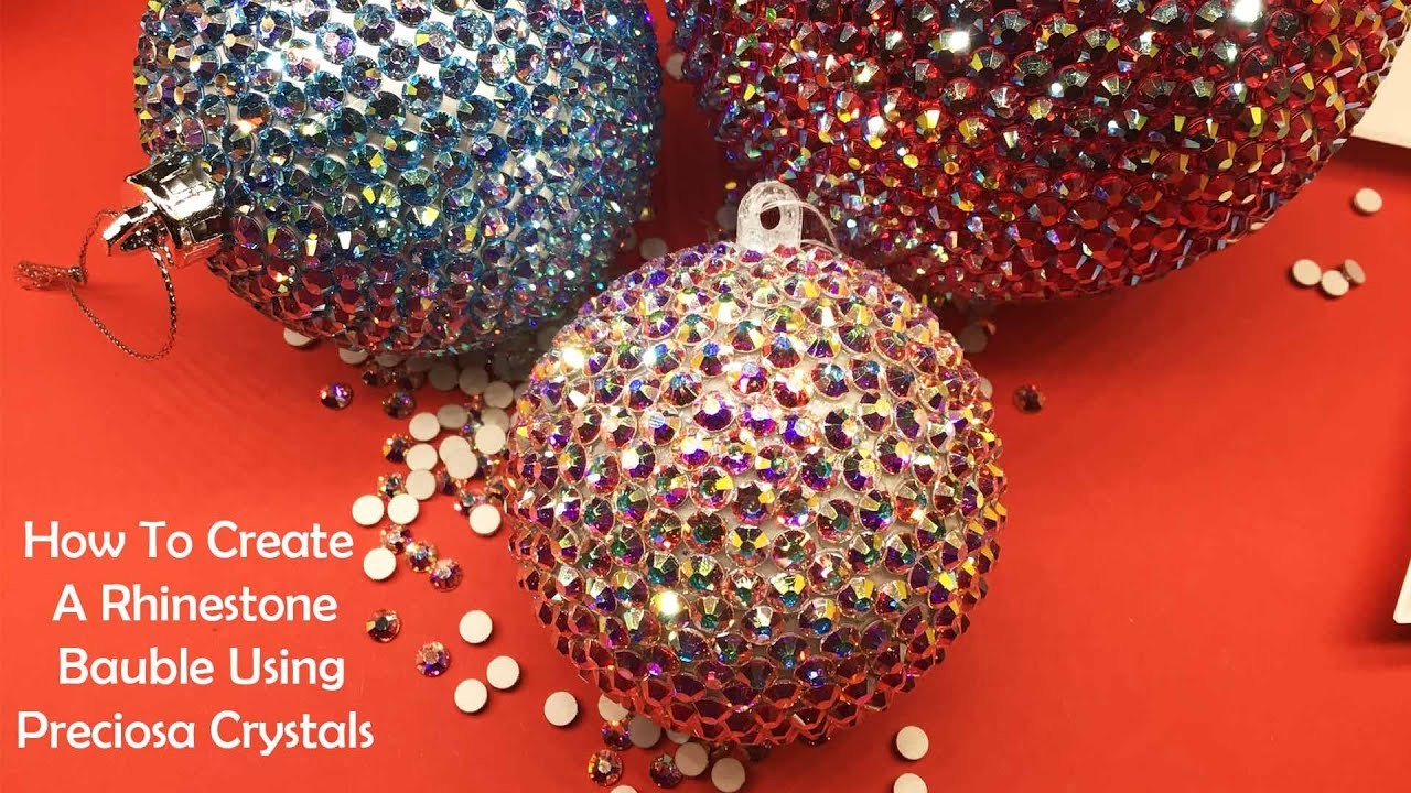 How To Create A Rhinestone Christmas Bauble Using Preciosa Crystal AB ????????✨????????????